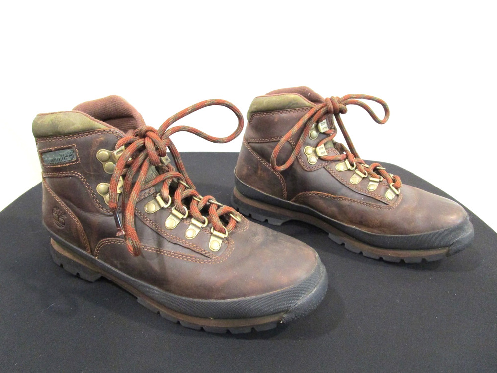 Timberland Brown Leather Euro Hiker Boots Women Sz 9